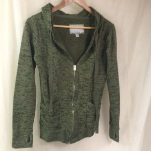 Green zip up with thumb holes from Vanity